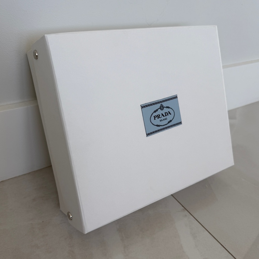 PRADA Gift Box with Fabric Logo and Logo Rivets PRICED TO SELL